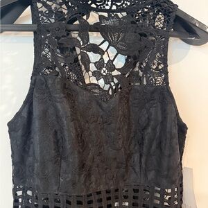 Elegant Tobi Black Lace Sleeveless dress